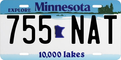 MN license plate 755NAT