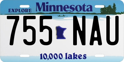 MN license plate 755NAU
