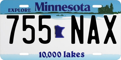 MN license plate 755NAX