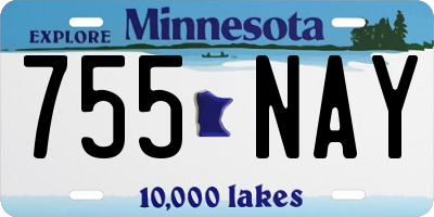 MN license plate 755NAY
