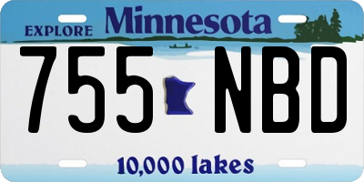 MN license plate 755NBD