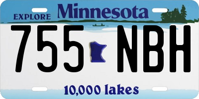MN license plate 755NBH