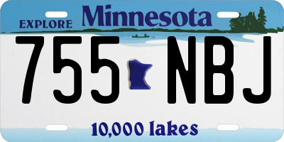 MN license plate 755NBJ