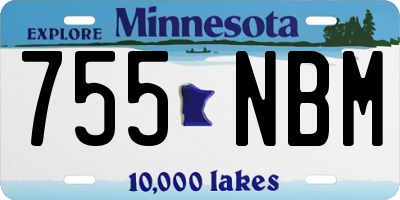 MN license plate 755NBM