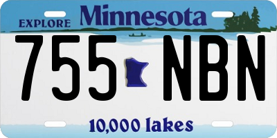 MN license plate 755NBN