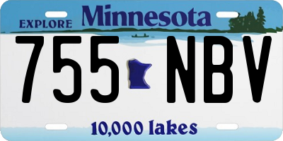 MN license plate 755NBV