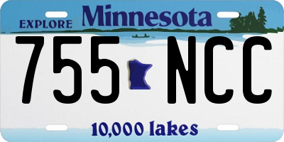 MN license plate 755NCC