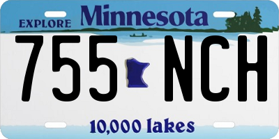 MN license plate 755NCH