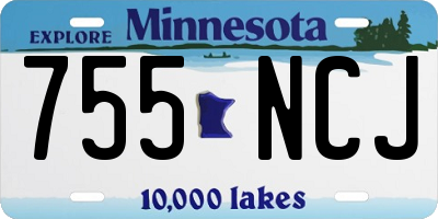 MN license plate 755NCJ