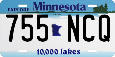 MN license plate 755NCQ