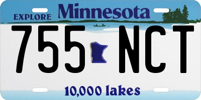MN license plate 755NCT