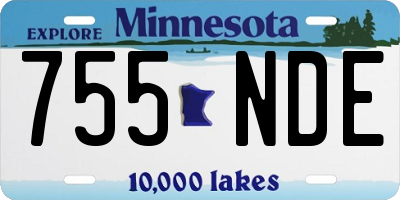 MN license plate 755NDE
