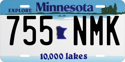 MN license plate 755NMK