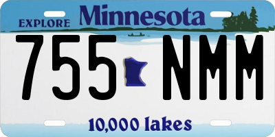 MN license plate 755NMM