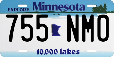 MN license plate 755NMO