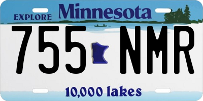 MN license plate 755NMR