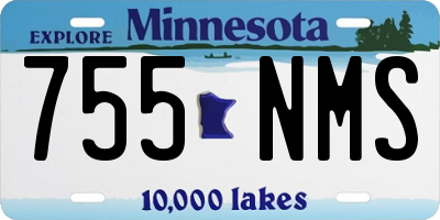 MN license plate 755NMS