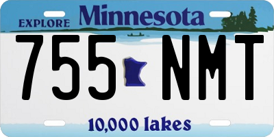 MN license plate 755NMT