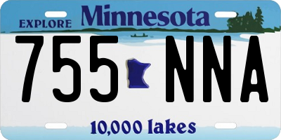 MN license plate 755NNA