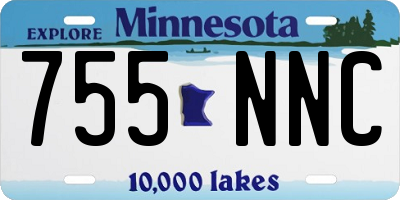 MN license plate 755NNC