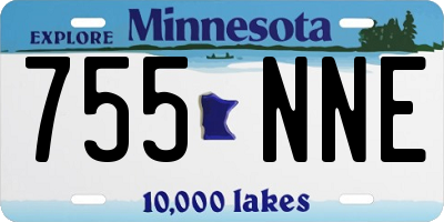MN license plate 755NNE