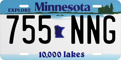 MN license plate 755NNG