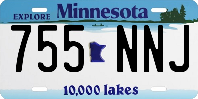 MN license plate 755NNJ