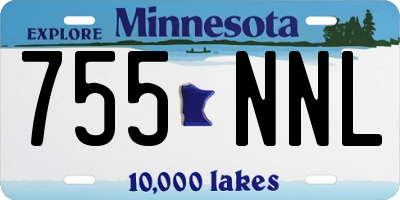 MN license plate 755NNL