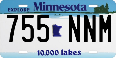 MN license plate 755NNM