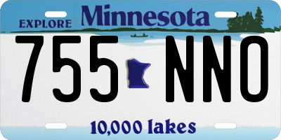 MN license plate 755NNO