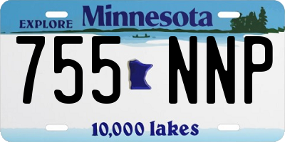 MN license plate 755NNP