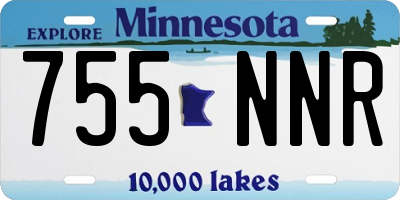 MN license plate 755NNR