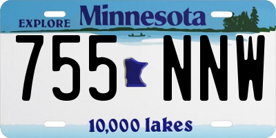 MN license plate 755NNW