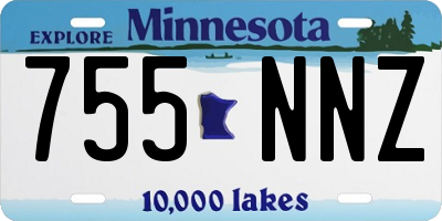 MN license plate 755NNZ