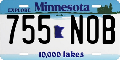 MN license plate 755NOB