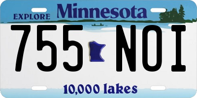 MN license plate 755NOI