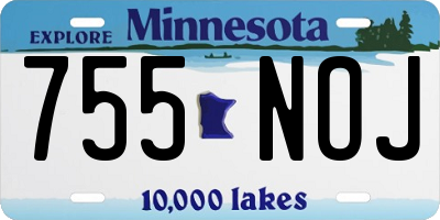 MN license plate 755NOJ