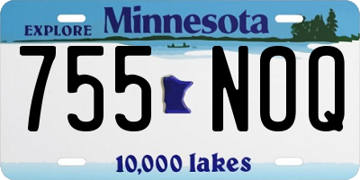 MN license plate 755NOQ