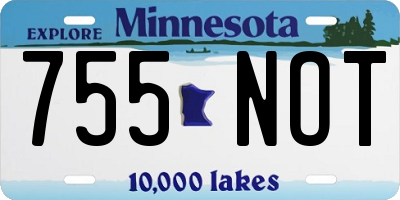 MN license plate 755NOT