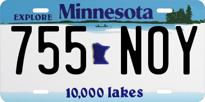 MN license plate 755NOY