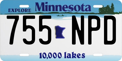 MN license plate 755NPD