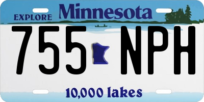 MN license plate 755NPH