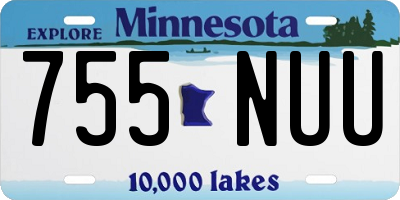 MN license plate 755NUU