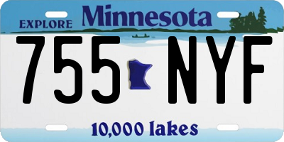 MN license plate 755NYF