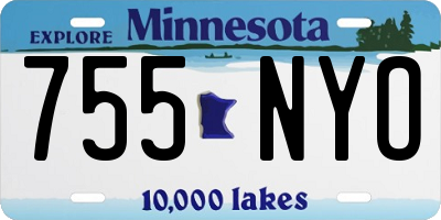 MN license plate 755NYO