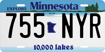 MN license plate 755NYR