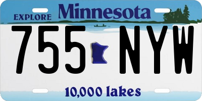 MN license plate 755NYW