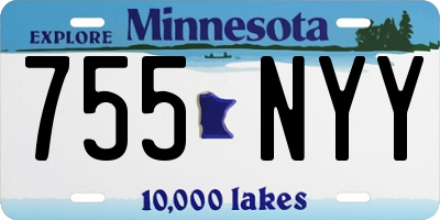 MN license plate 755NYY