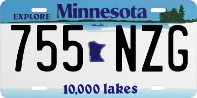 MN license plate 755NZG