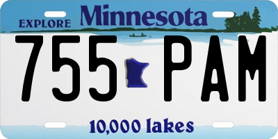 MN license plate 755PAM